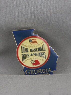 Vintage Baseball Pin - Dixie Boys Baseball Georgia - Inlaid Pin